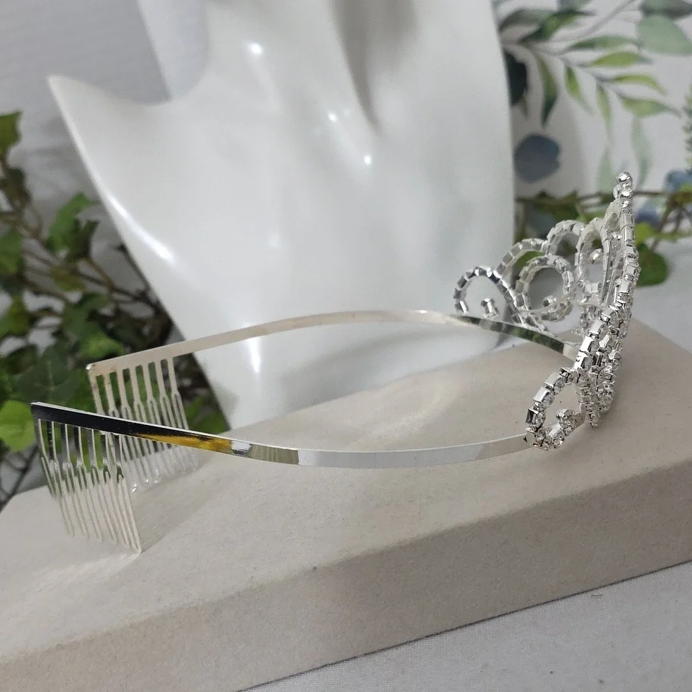 Silver Clear Rhinestone 